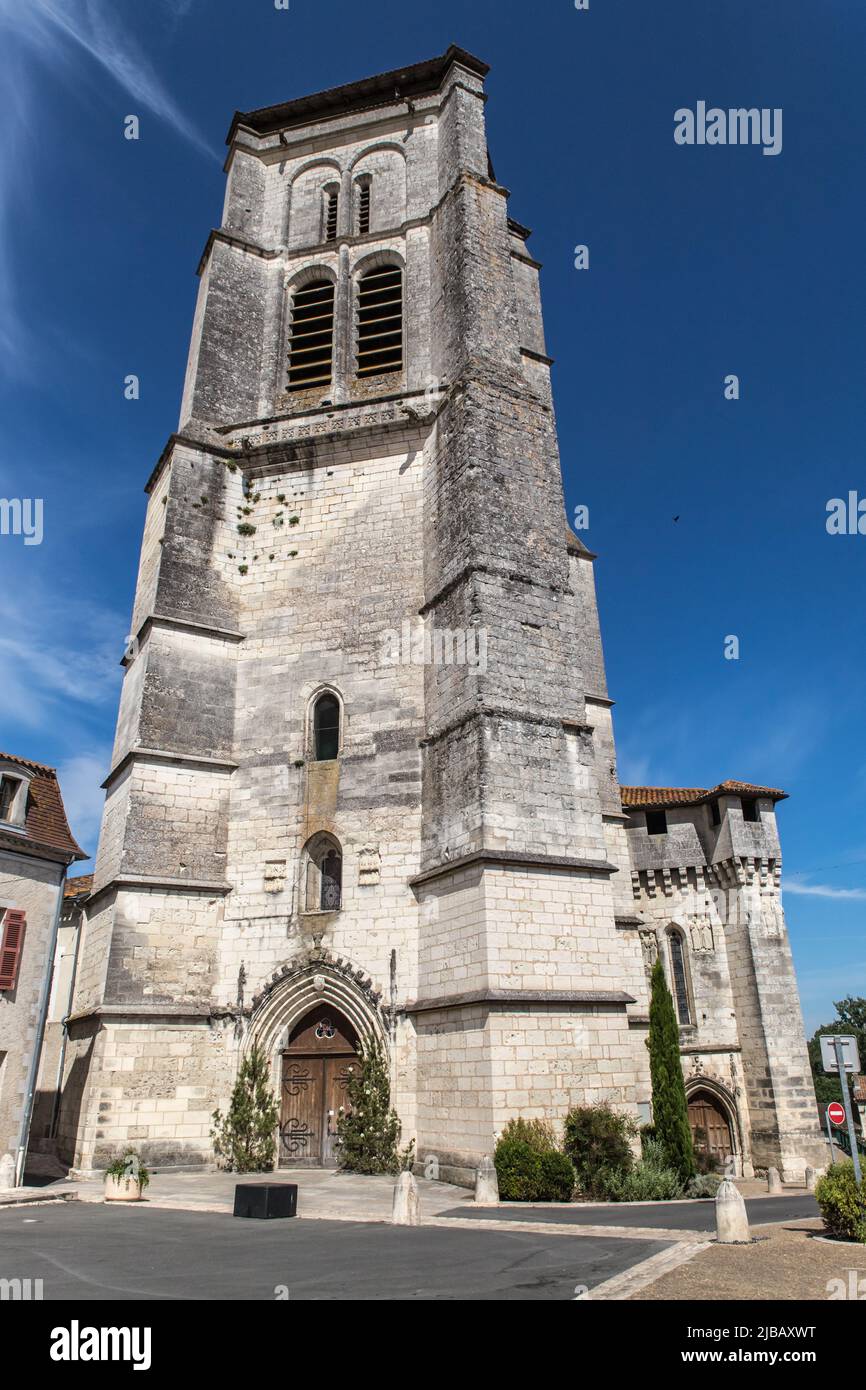 Eglise fortifiée Saint astier Stock Photo