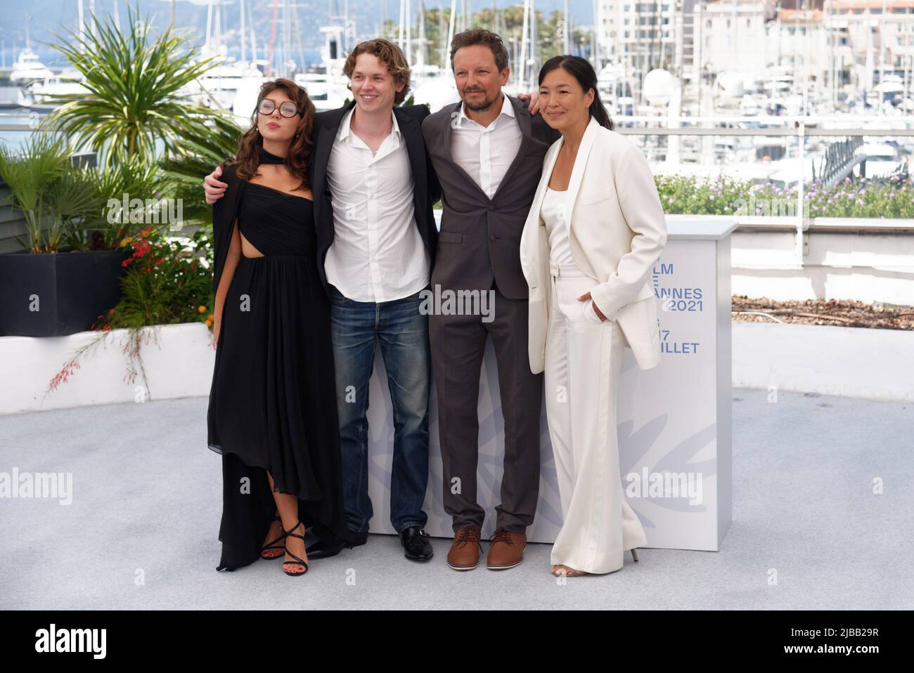 74th Cannes Film Festival, France - Camera d'Or Jury Photocall Featuring: Mercedes Kilmer, Jack Kilmer, Leo Scott, Ting Poo Where: Cannes, France When: 07 Jul 2021 Credit: Pat Denton/WENN Stock Photo