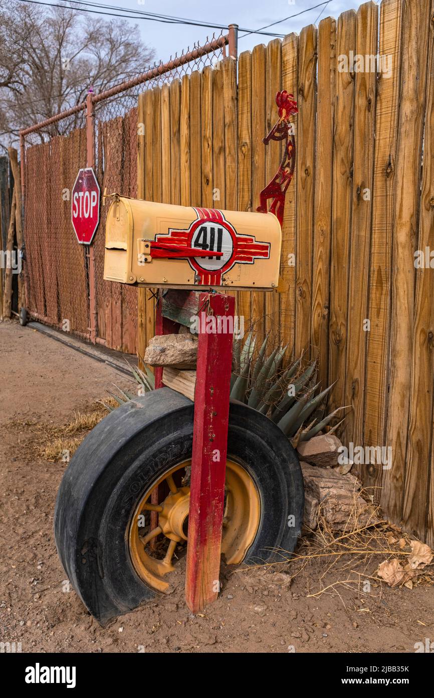 unusual mailboxes in Albuquerque, New Mexico Stock Photo