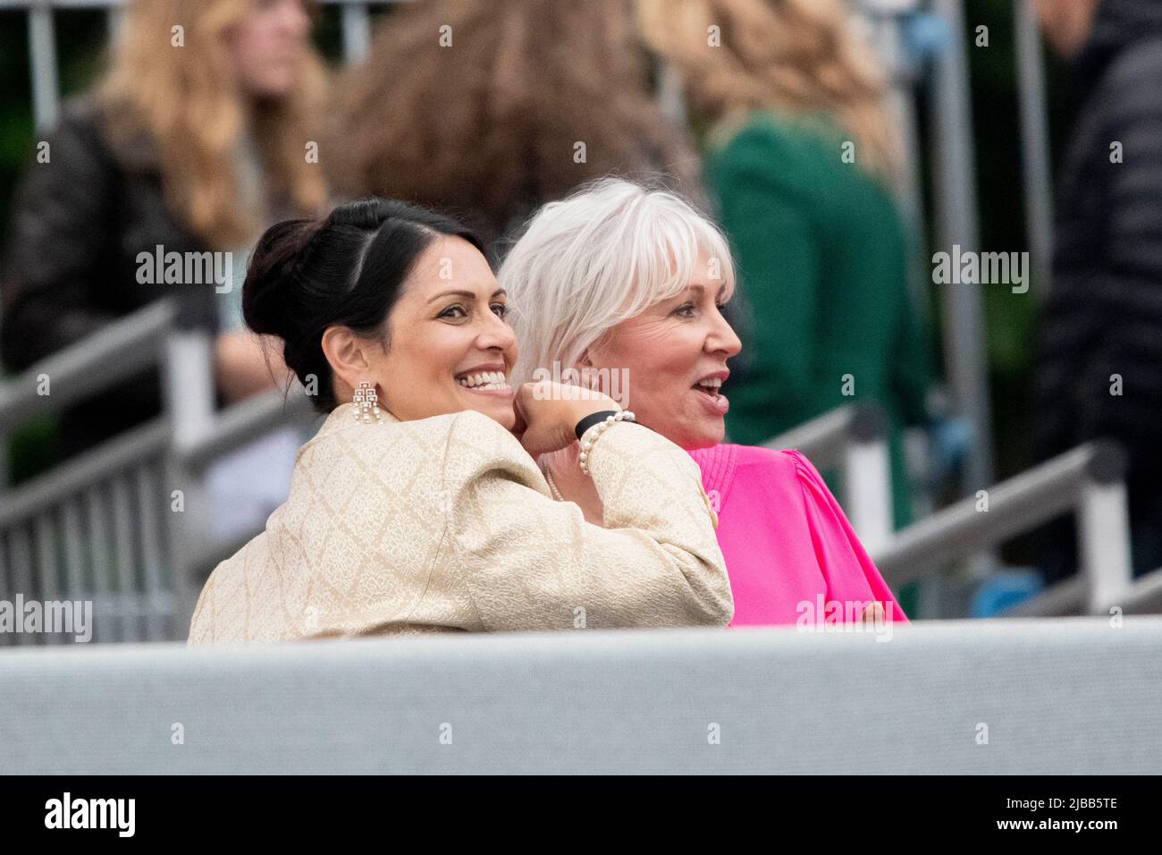 London, UK. 4 June 2022. Politicians including Prime Minister Boris Johnson, Labour Leader Kier Starmer and Home Secretary Priti Patel attend BBC Platinum Party at the Palace. The event is one of four days of Platinum Jubilee celebrations for HM The Queen. Credit: Benjamin Wareing/ Alamy Live News Stock Photo
