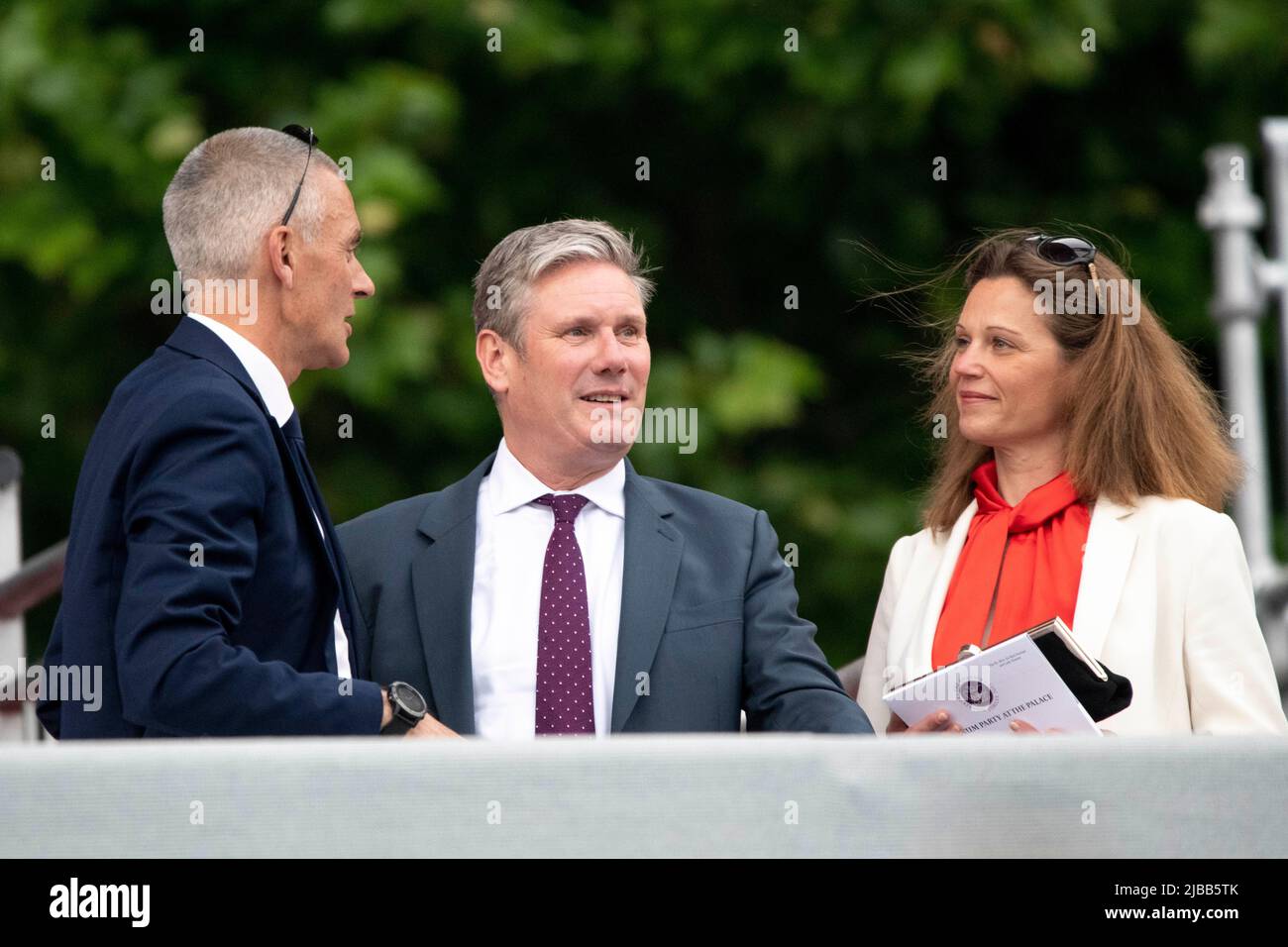 London, UK. 4 June 2022. Politicians including Prime Minister Boris Johnson, Labour Leader Kier Starmer and Home Secretary Priti Patel attend BBC Platinum Party at the Palace. The event is one of four days of Platinum Jubilee celebrations for HM The Queen. Credit: Benjamin Wareing/ Alamy Live News Stock Photo
