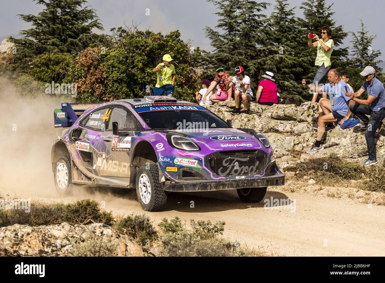 June 4, 2022, Rome, Italy: 44 GREENSMITH Gus (gbr), ANDERSSON Jonas (swe),  M-Sport Ford World Rally Team, Ford Puma Rally 1, action during the Rally  Italia Sardegna 2022, 5th round of the
