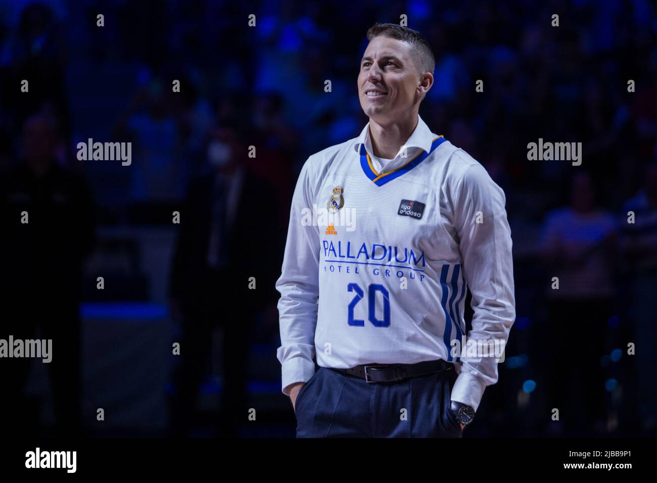 Jaycee Carroll during Liga Endesa Playoff 2022 semifinals game 2 between Real  Madrid and Bitci Baskonia celebrated at Wizink Center in Madrid (Spain),  June 4th 2022. Real Madrid won 83 - 71 (