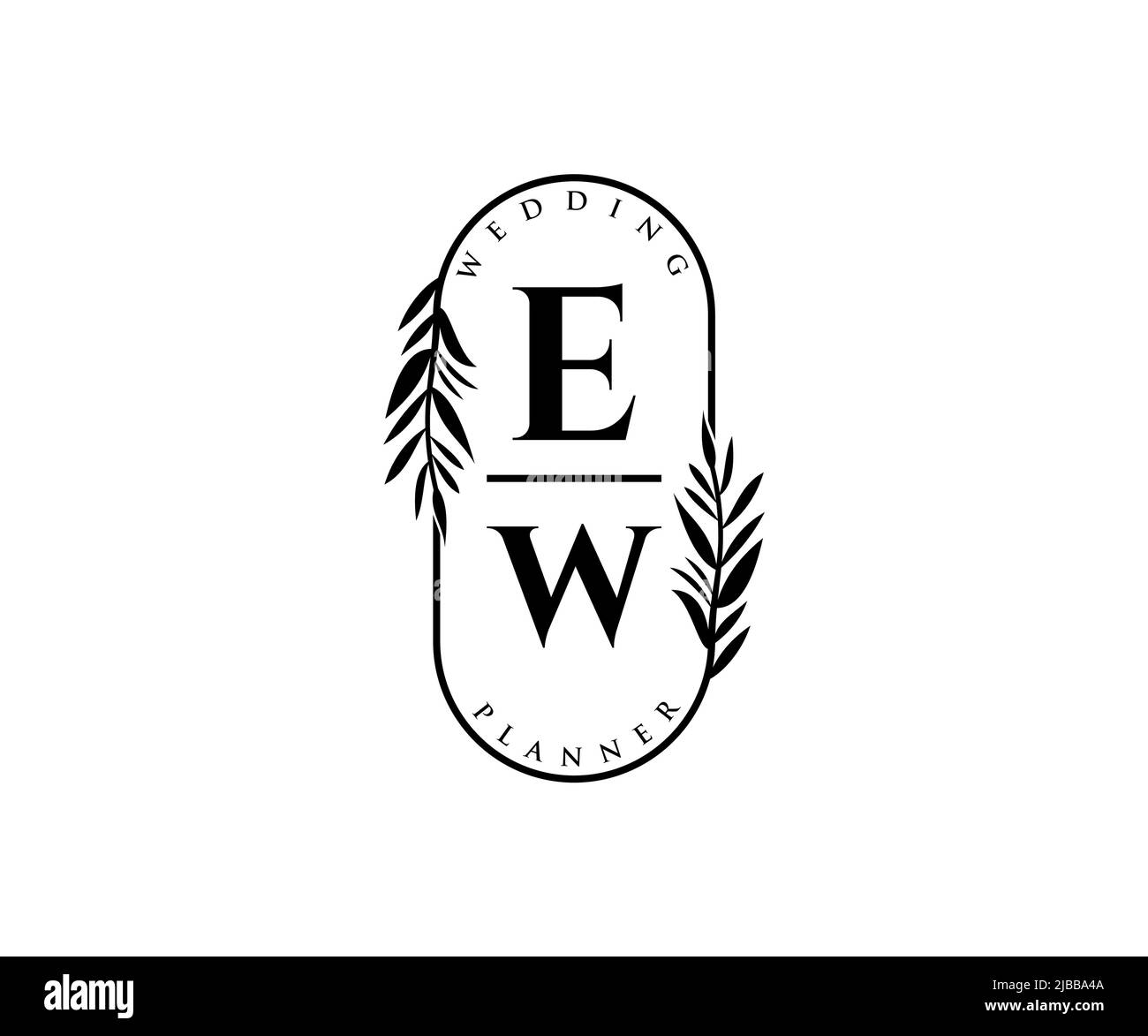 EW Initials letter Wedding monogram logos collection, hand drawn modern ...