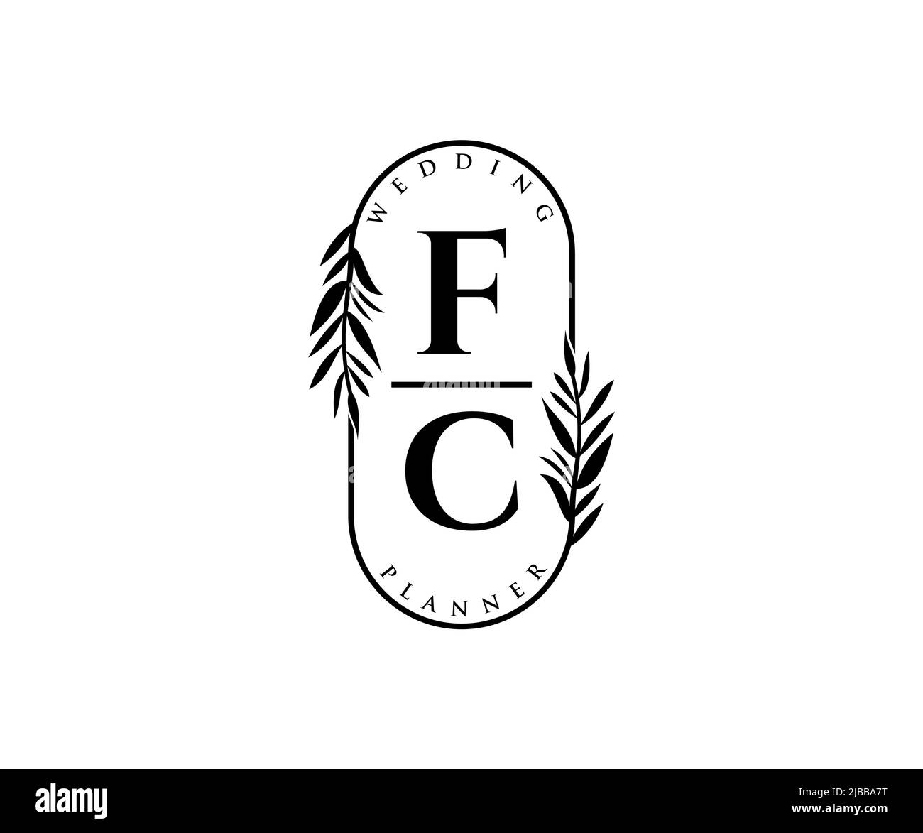 FC Initials letter Wedding monogram logos collection, hand drawn modern ...