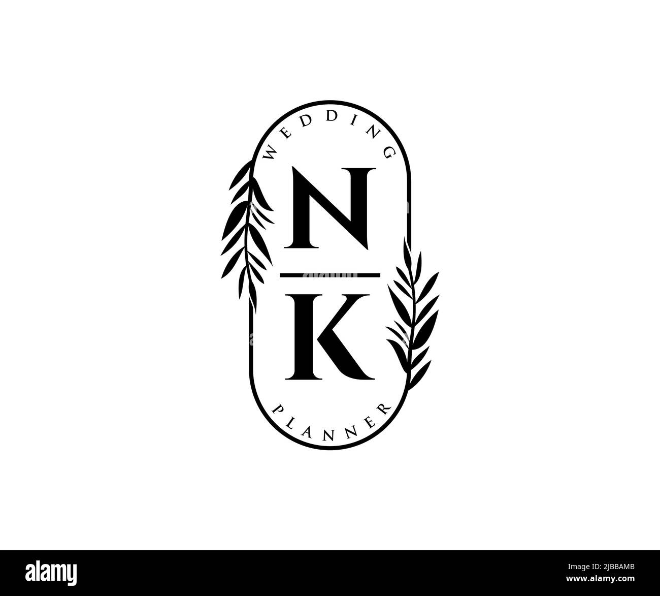 Nk Initial Monogram Logo: Stock-Vektorgrafik (Lizenzfrei) 343104803