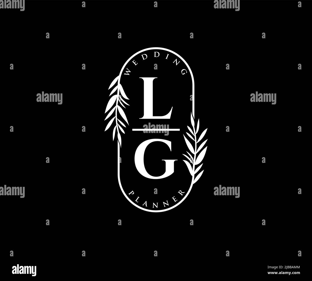 LG Initials letter Wedding monogram logos collection, hand drawn modern ...