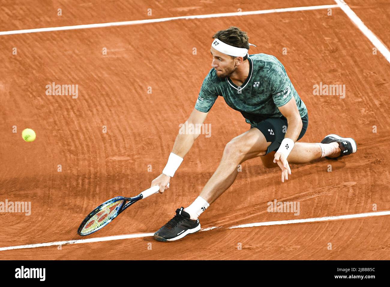 June 3, 2022, Rome, France: Casper Ruud of Norway during the French Open,  Grand Slam tennis tournament on June 3, 2022 at Roland-Garros stadium in  Paris, France - Photo Victor Joly/DPPI/LiveMedia. (Credit