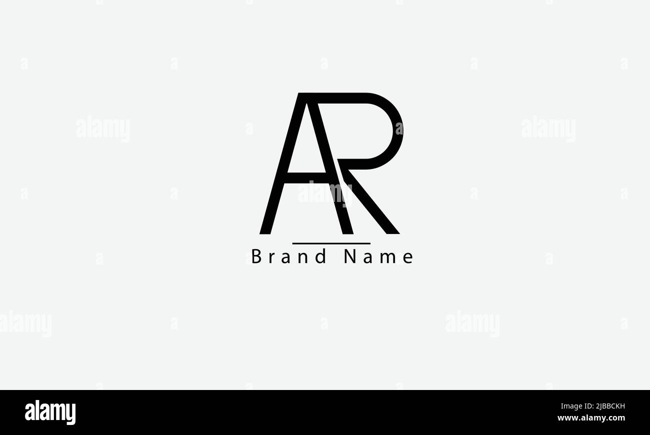 AR RA A R vector logo design template Stock Vector