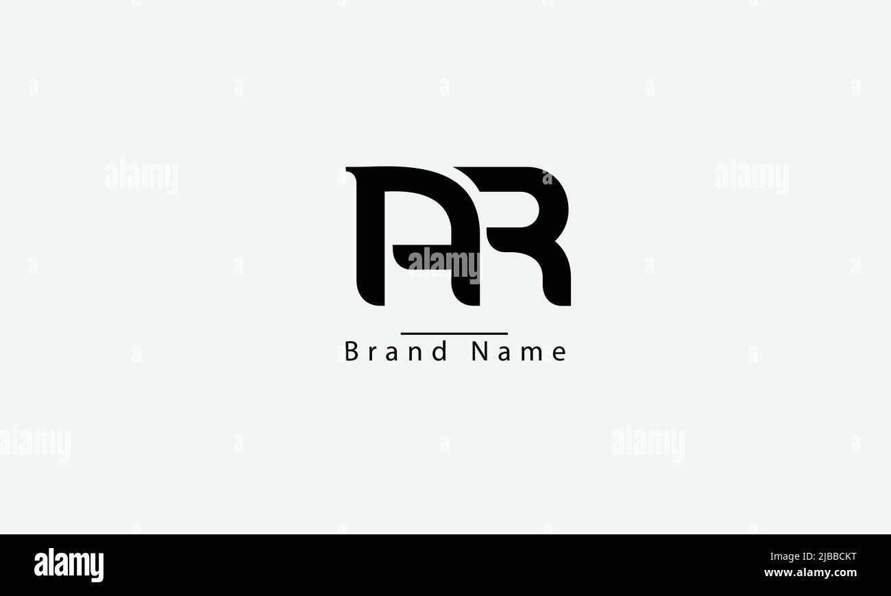 AR RA A R vector logo design template Stock Vector