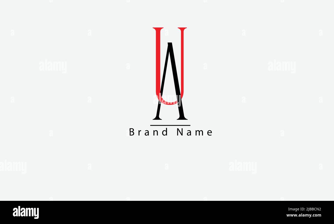 AU UA A U vector logo design template Stock Vector