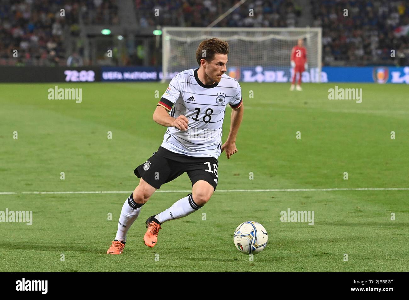 Bologne, Italien. 04th June, 2022. Jonas HOFMANN (GER), action, single  action, single image, cut out, full body shot, full figure Soccer UEFA  Nations League, group phase 1st matchday Italy (ITA) - Germany (