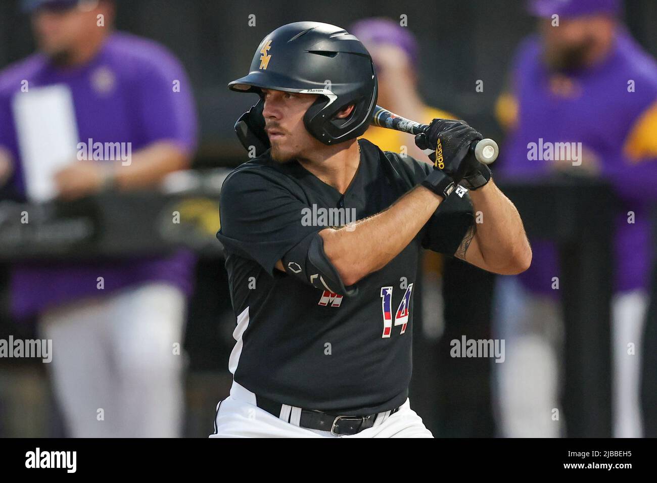 Jun 4, 2022 Southern Miss. outfielder Gabriel Montenegro (14) at bat