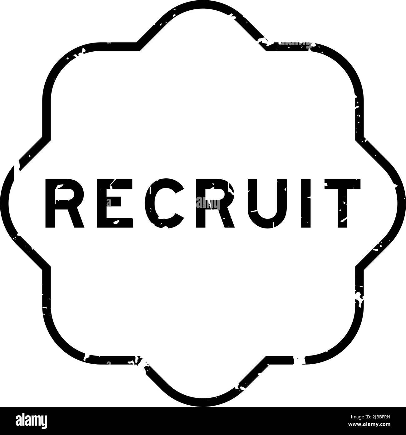Recruitee Labels Grunge black recruit word rubber seal stamp on white background Stock ...