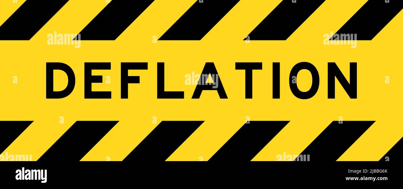 Yellow and black color with line striped label banner with word ...