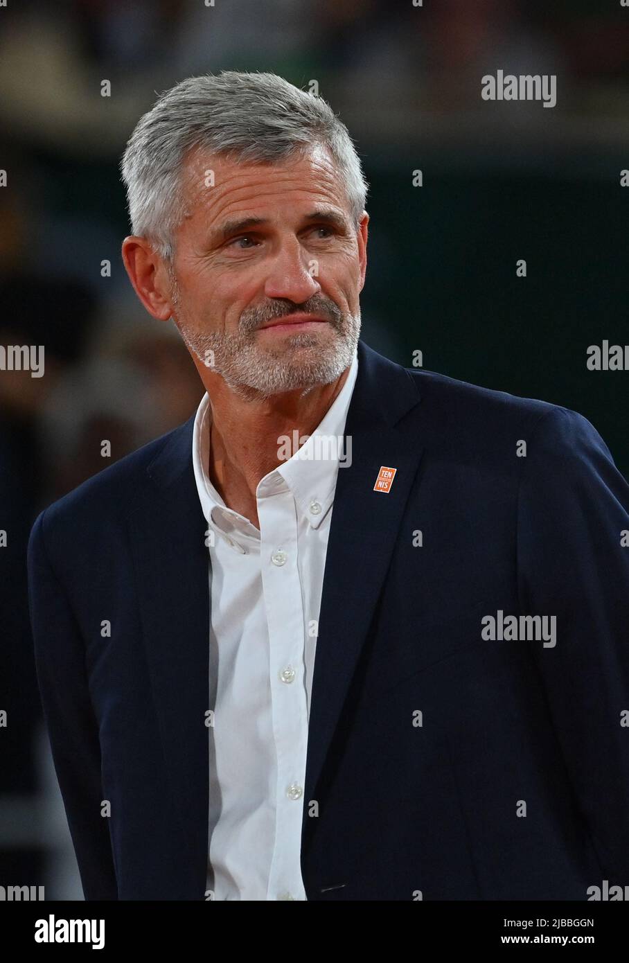 Gilles Moretton, President of the French Tennis Federation FFT during the  women's final, day fourteen of Roland Garros on June 4, 2022 in Paris,  France Photo by Christian Liewig/ABACAPRESS.COM Stock Photo -