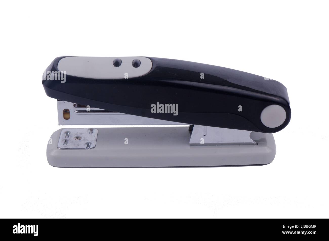 black stapler isolated on white background, Stock Photo