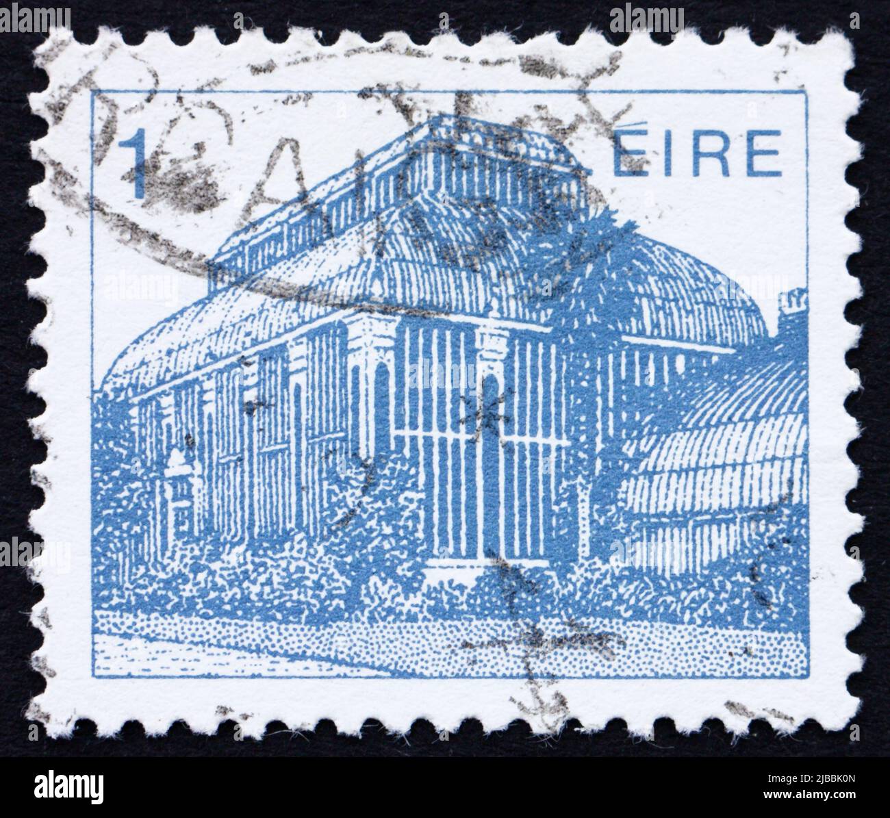 IRELAND CIRCA 1983 a stamp printed in the Ireland shows Central Pavilion, Dublin Botanical