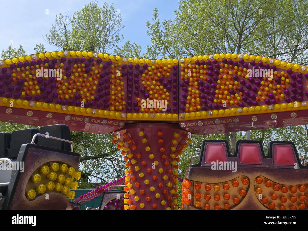 twister fairground ride, suffolk, england Stock Photo - Alamy