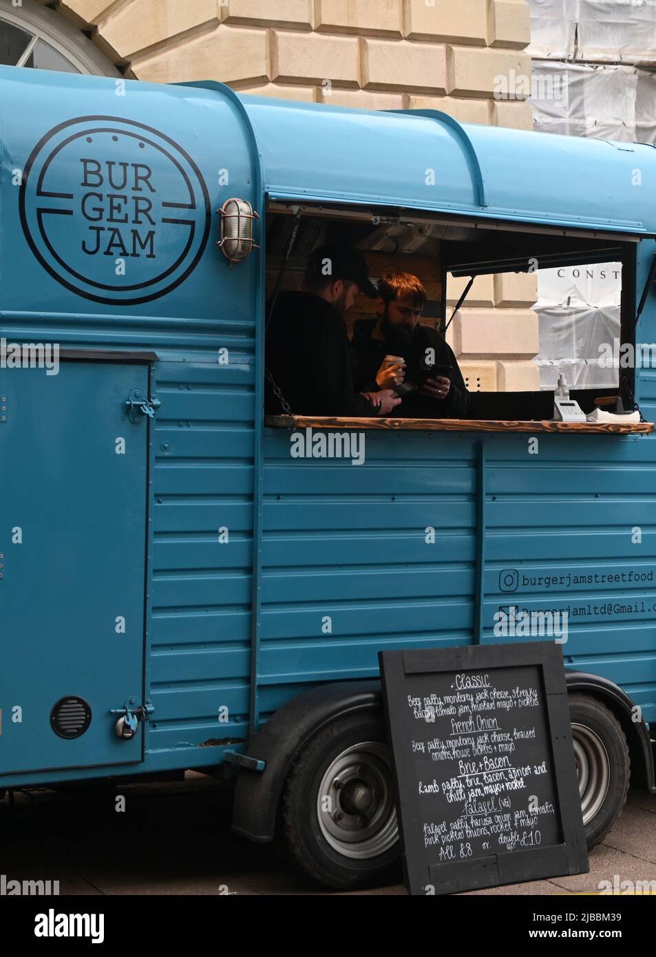 burger jam van, bury st edmunds, suffolk, england Stock Photo Alamy