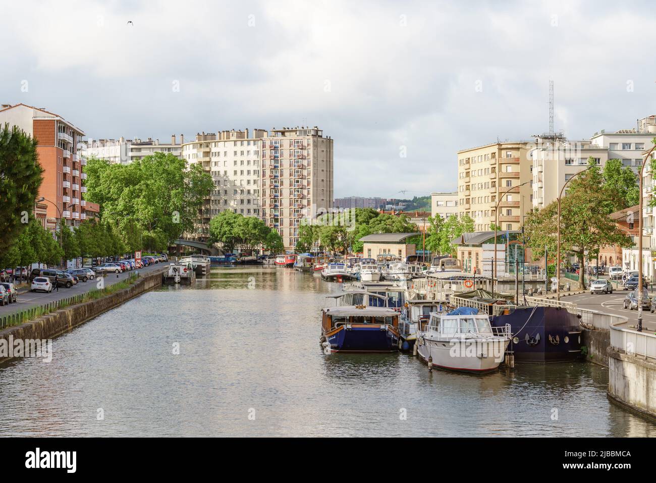 Toulouse, France. May 24, 2022. View of Saint-Sauveur harbour in the Canal du Midi Stock Photo