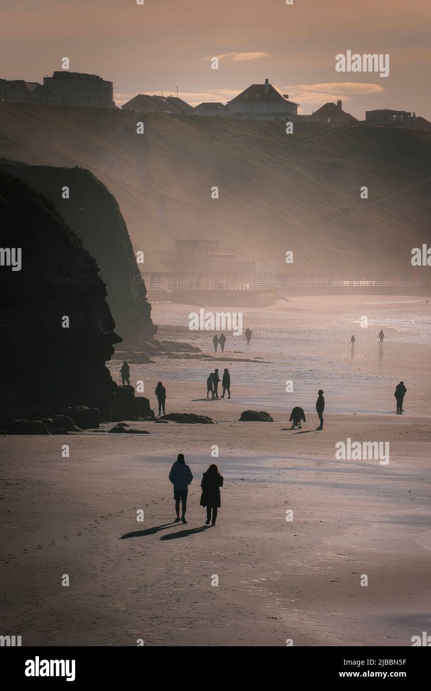 Whitby beach on the Yorkshire coast Stock Photo