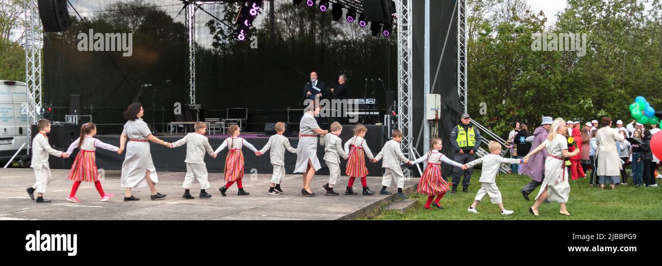 Estonia, Luganuse, Kivili, 05.28.2022. Holiday concert in a small town