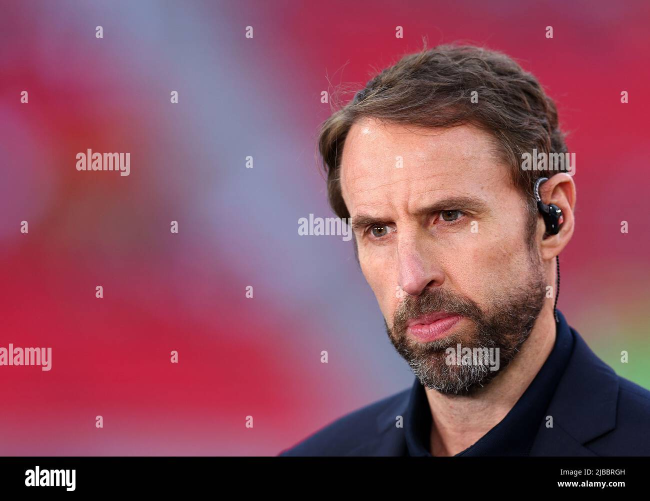 Budapest, Hungary, 4th June 2022.  Gareth Southgate manager of England during the UEFA Nations League match at Puskas Arena, Budapest. Picture credit should read: David Klein / Sportimage Stock Photo