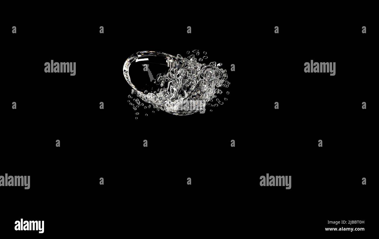 Water splash super on black slow motion 1000 fps 3d render Stock Photo ...