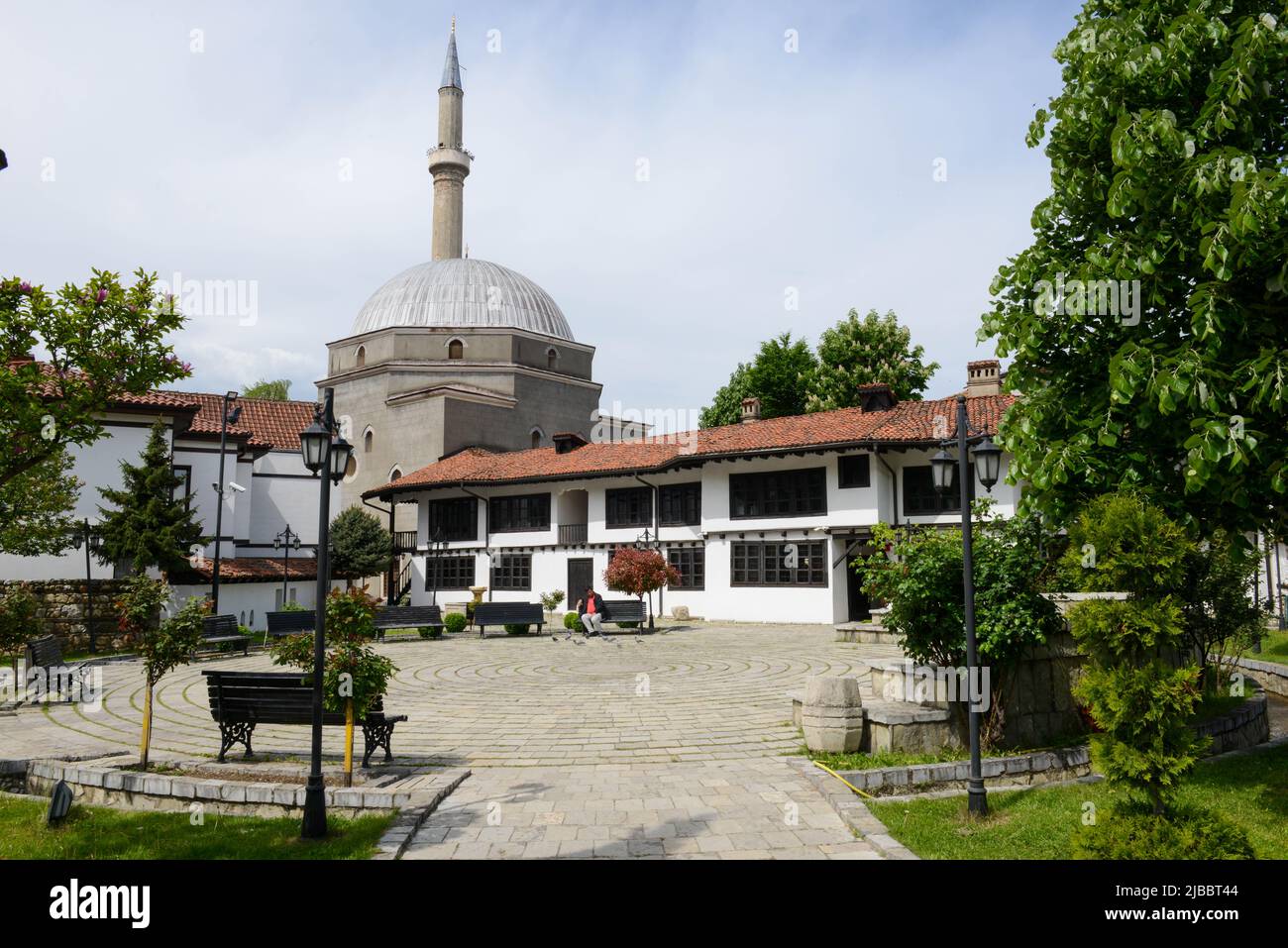 Prizren, Kosovo - 7 May 2022: Complex of Albanian league at Prizren on Kosovo Stock Photo
