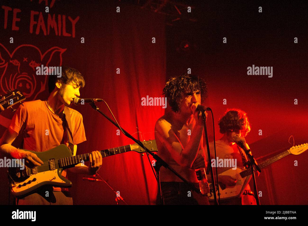 The Fat White Family perform at the School of Art, Glasgow on 16th September 2014 Stock Photo