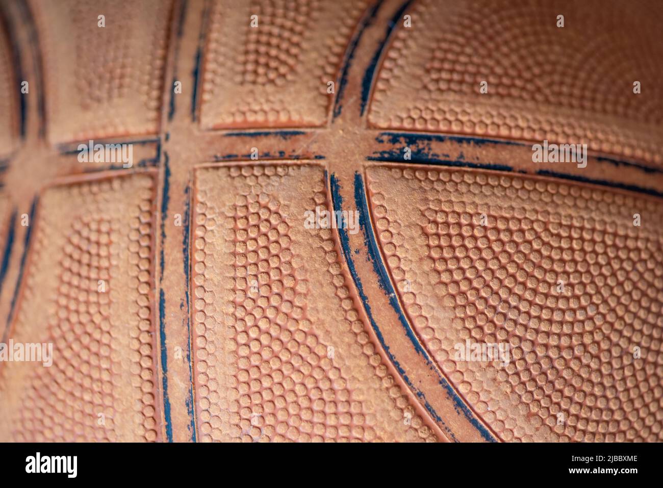 Close up shot of basketball texture Stock Photo