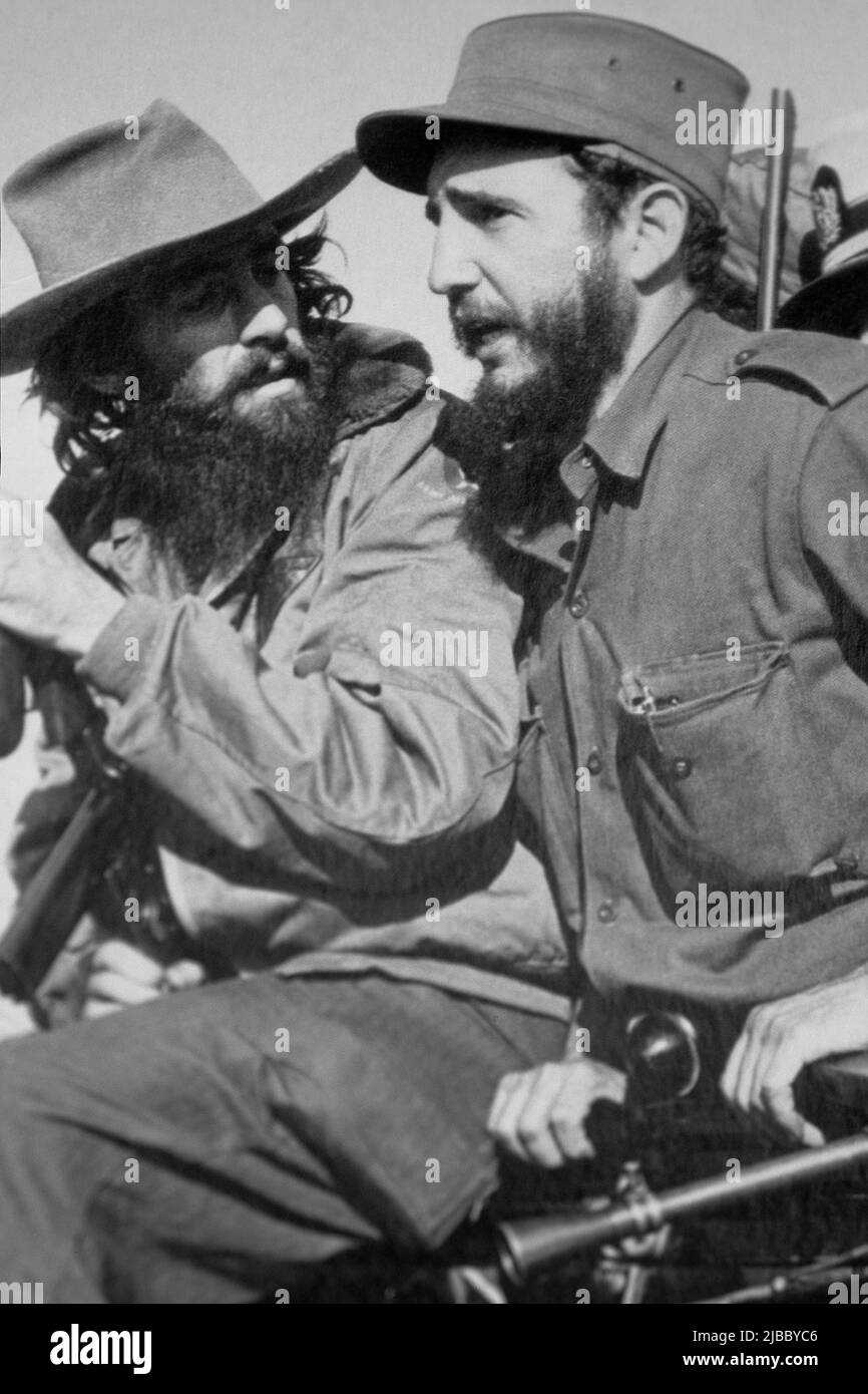 Photo of Ernesto Che Guevara and Fidel Castro, Havana, Cuba, Caribbean Stock Photo