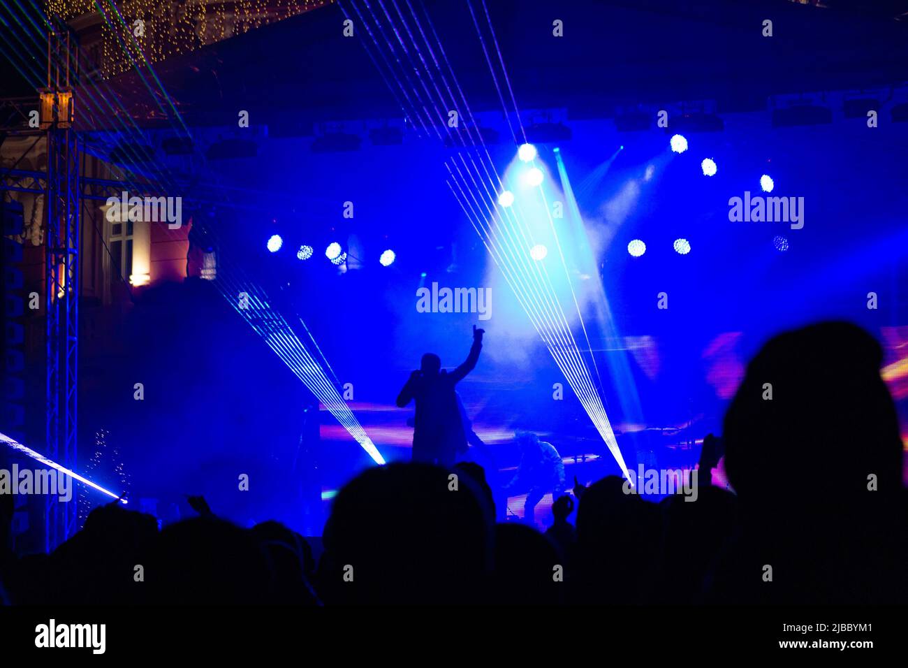 New Year Eve Live concert scene with the Bulgarian pop-singer Rafi