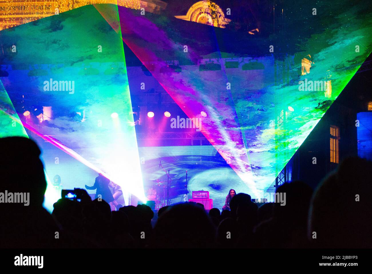 New Year Eve Live concert scene with the Bulgarian pop-singer Rafi