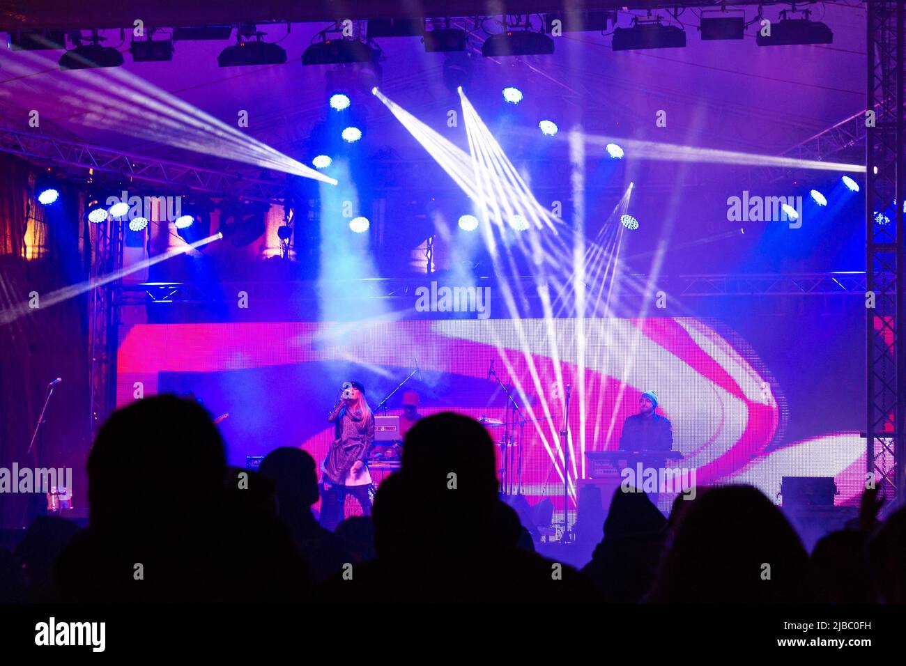 New Year Eve Live concert scene with the Bulgarian house/electro band