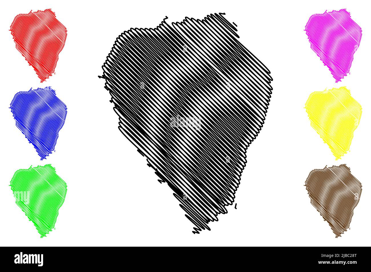 Bear island Kingdom of Norway - Bear Island Kingdom Of Norway Svalbard Archipelago Map Vector Illustration Scribble Sketch Bjornoya Map 2JBC28T 