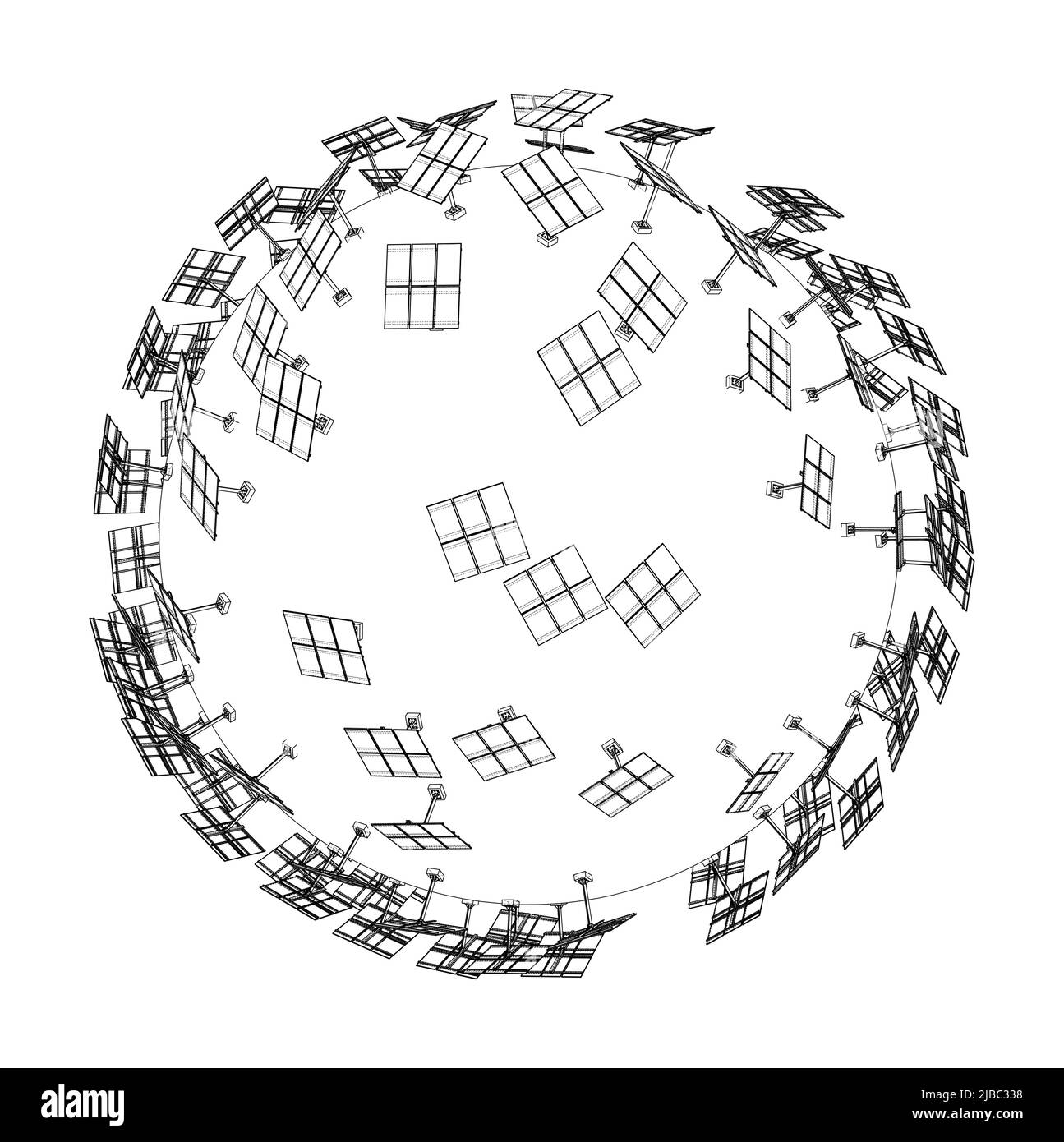 Solar Panels on Earth Concept. Vector Stock Vector Image & Art - Alamy