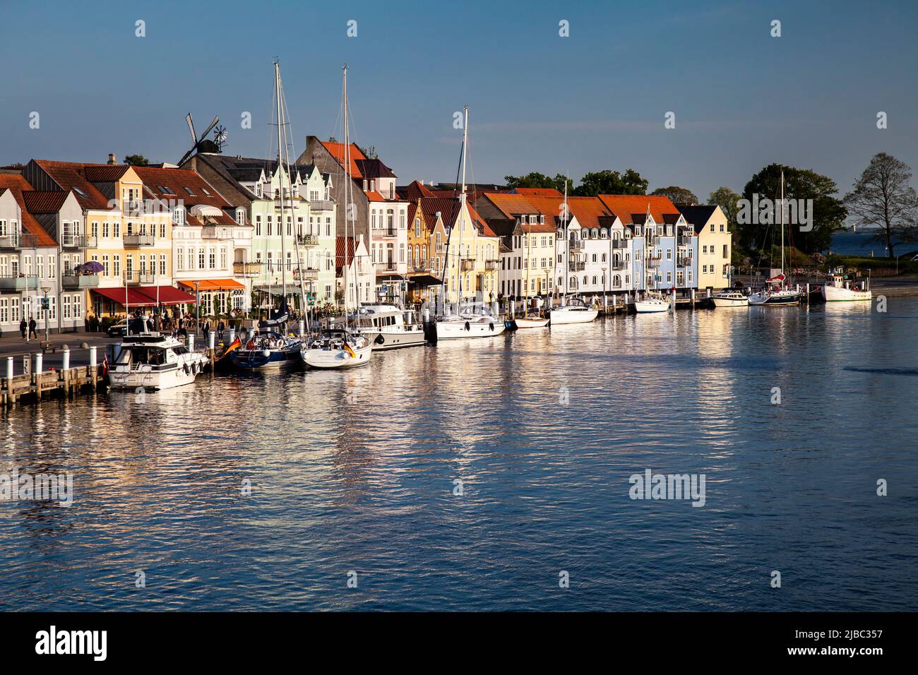 Waterfront at the port of Sonderborg, Sonderborg, Denmark, Europe Stock Photo