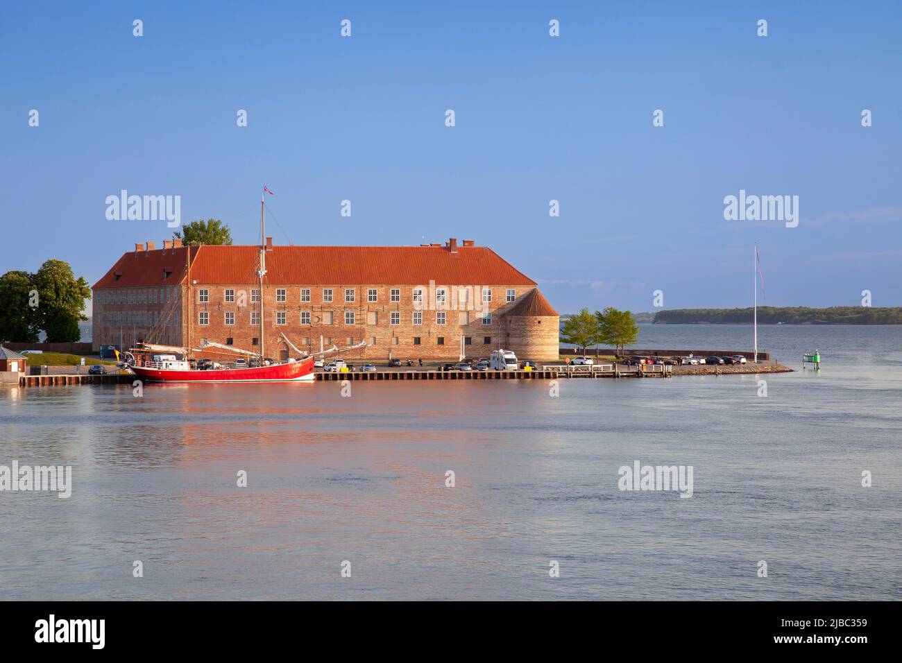 Castle Sonderborg,waterfront at the port of Sonderborg, Sonderborg, Denmark, Europe Stock Photo