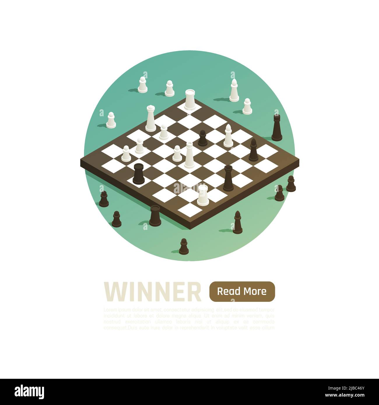 CHESS Isometric Design - NEW Art Chess Games POSTER