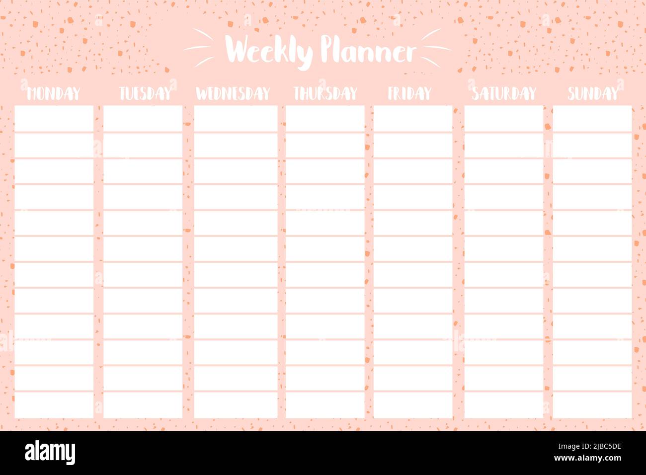 Weekly Planner Schedule Week Do List Stock Vector (Royalty Free