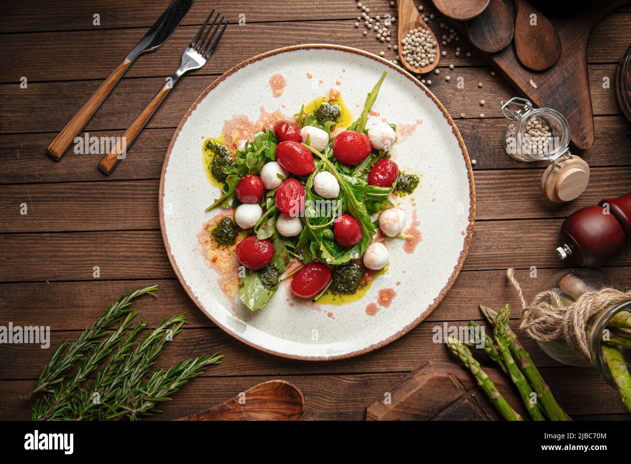 Cherry tomato and mozzarella cheese salad Stock Photo Alamy