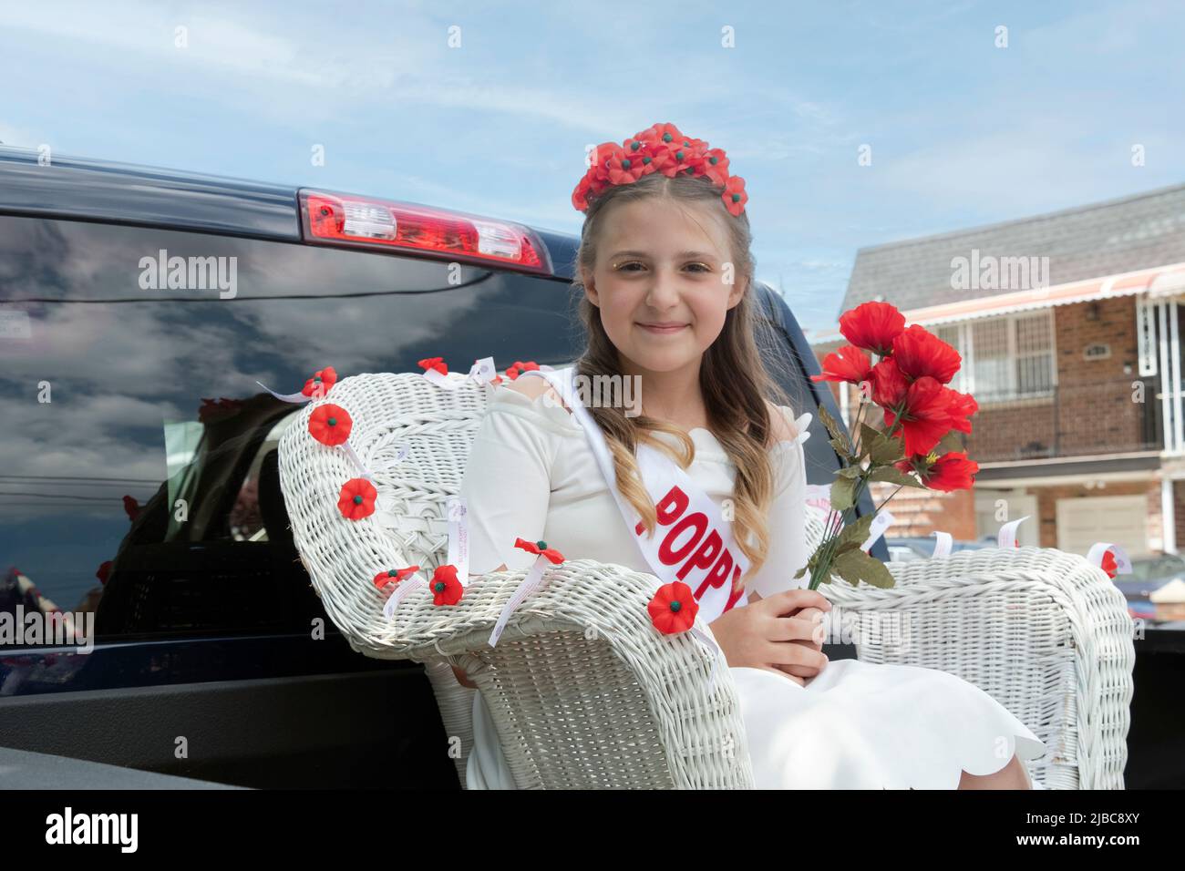 Posed photo of teenager Ava Tinnnirello, the Poppy Queen of the 2022