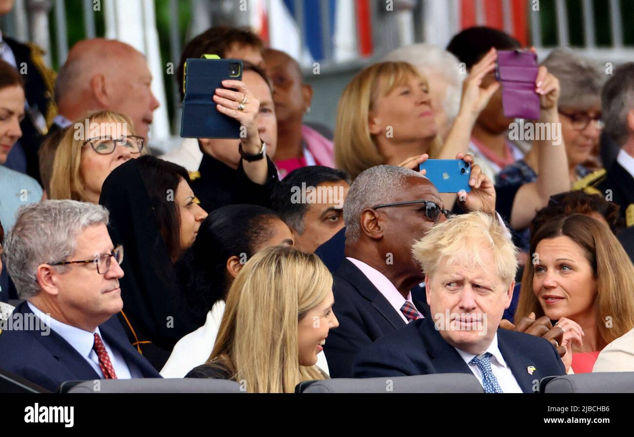 Prime Minister Boris Johnson and his wife Carrie Johnson during the