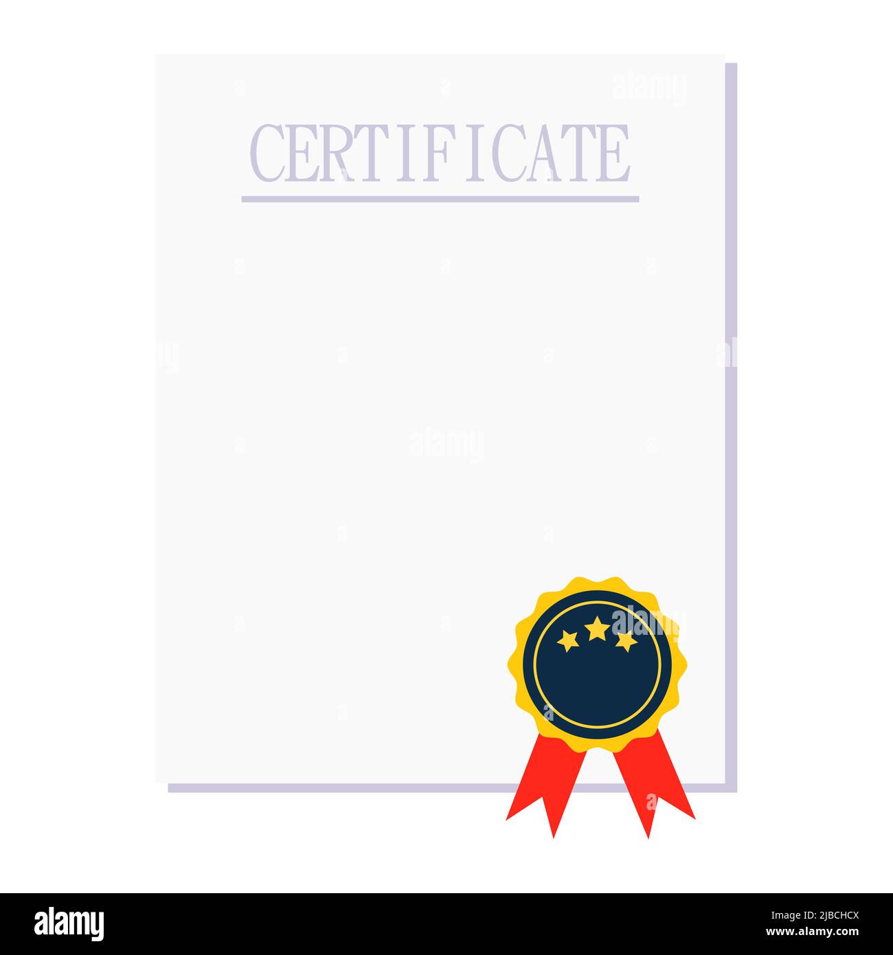 Cartoon certificate document template vector isolated object ...