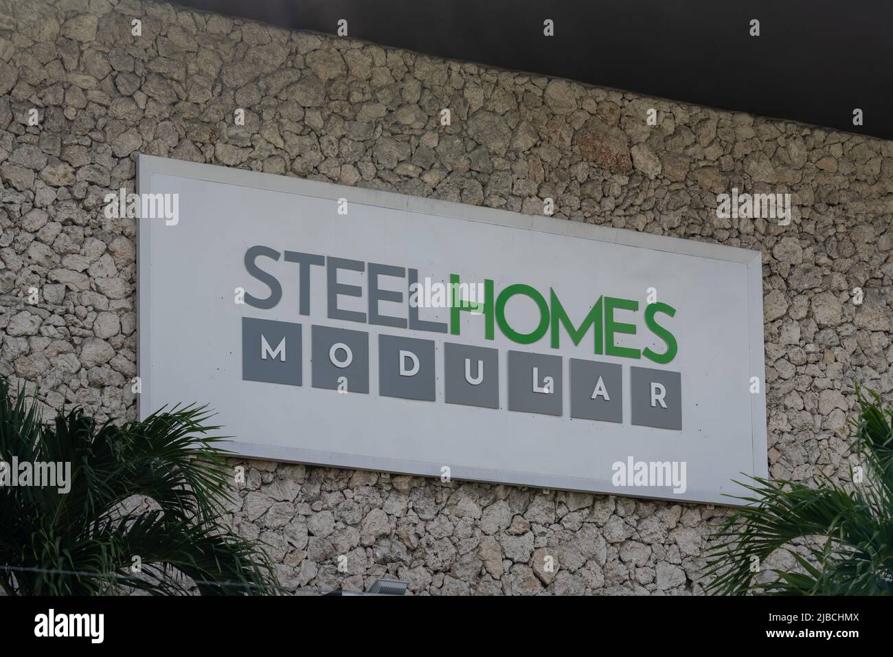 Midula Sign STEELHOMES Modular sign at their headquarters in Opa-locka, FL, USA ...