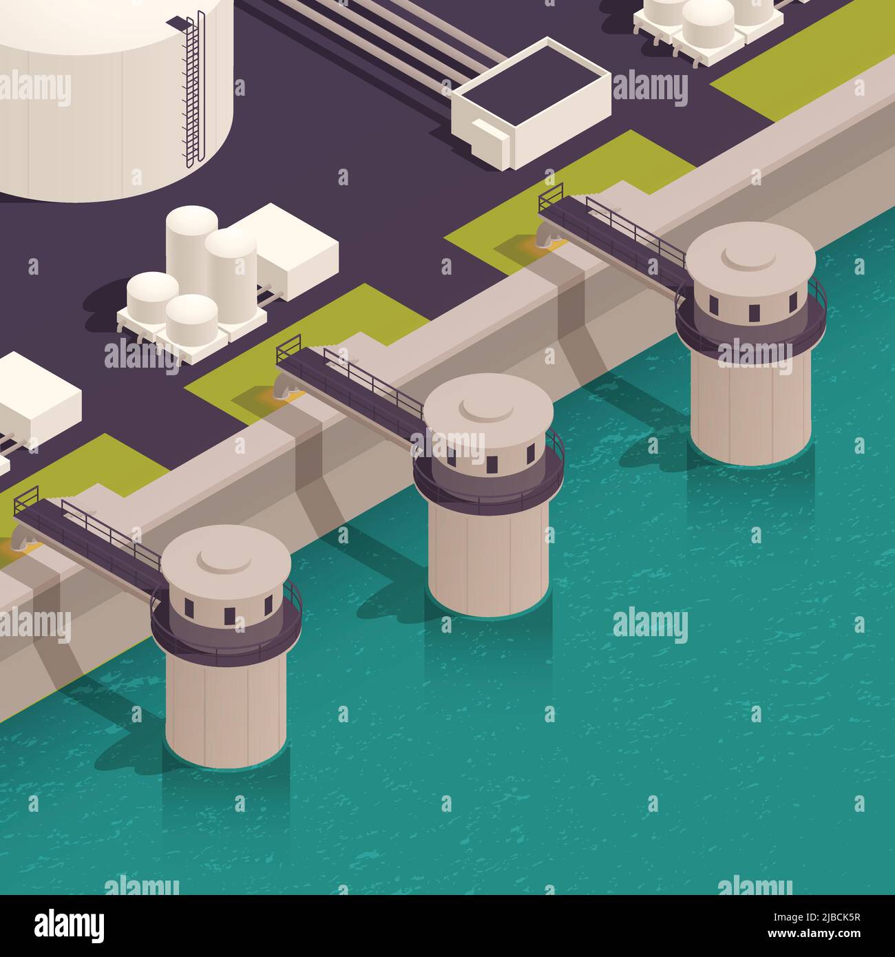 Water supply reservoir improving quality through purification softening