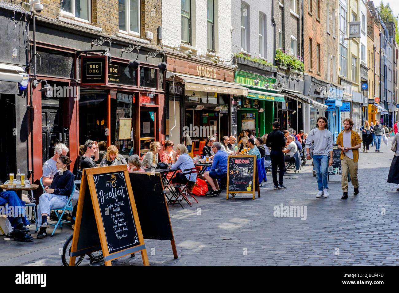 Berwick Street, Soho, central London, UK Stock Photo