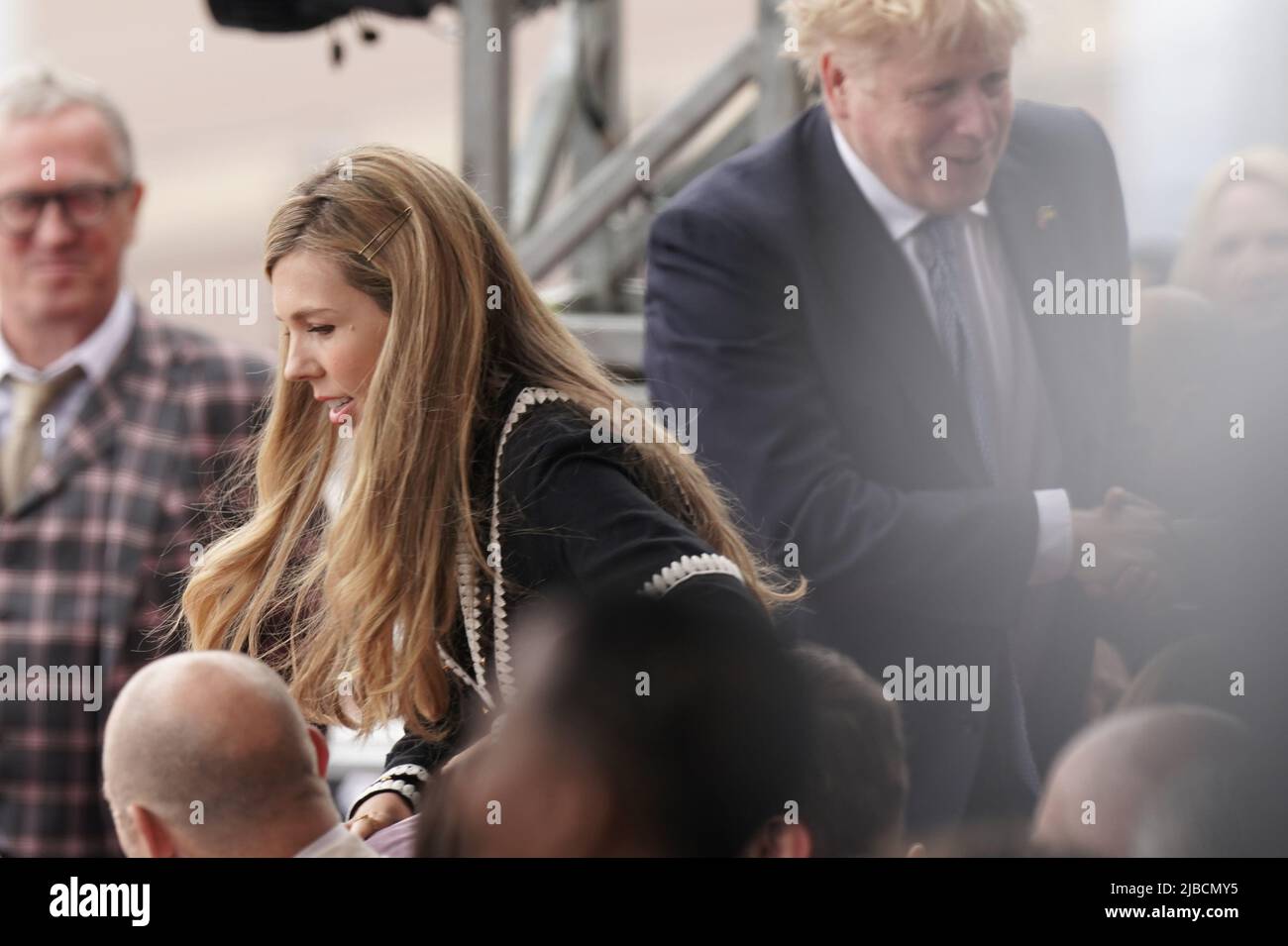 Prime Minister Boris Johnson and his wife Carrie during the Platinum